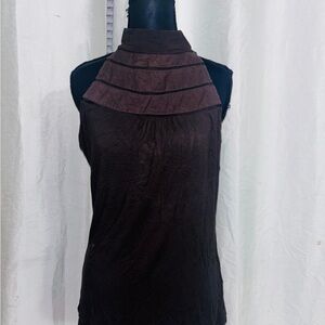 The Limited Dark Brown Halter Top
